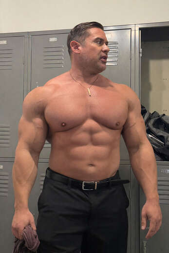 Muscle man ready to assist - Alternate Photo