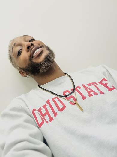 Afro Latino King aligning chakras - Alternate Photo