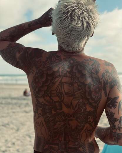 Young Tattooed Cyclist - Alternate Photo