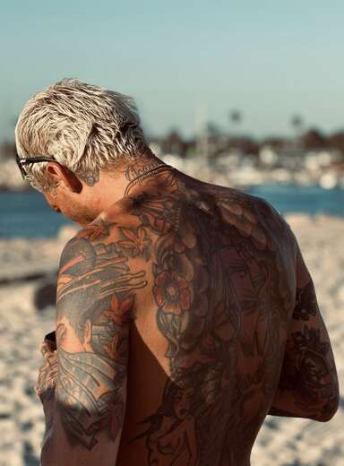 Young Tattooed Cyclist - Alternate Photo